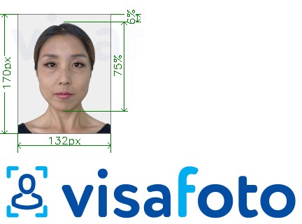 Exemples sur des photos pour Thailande visa 132x170 pixel avec les spécifications de taille exactes