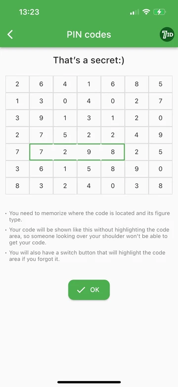 7ID: Съхранявайте безопасно своите ПИН и кодове