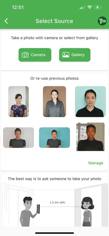 Application 7ID : prenez votre photo de loterie DV à la maison