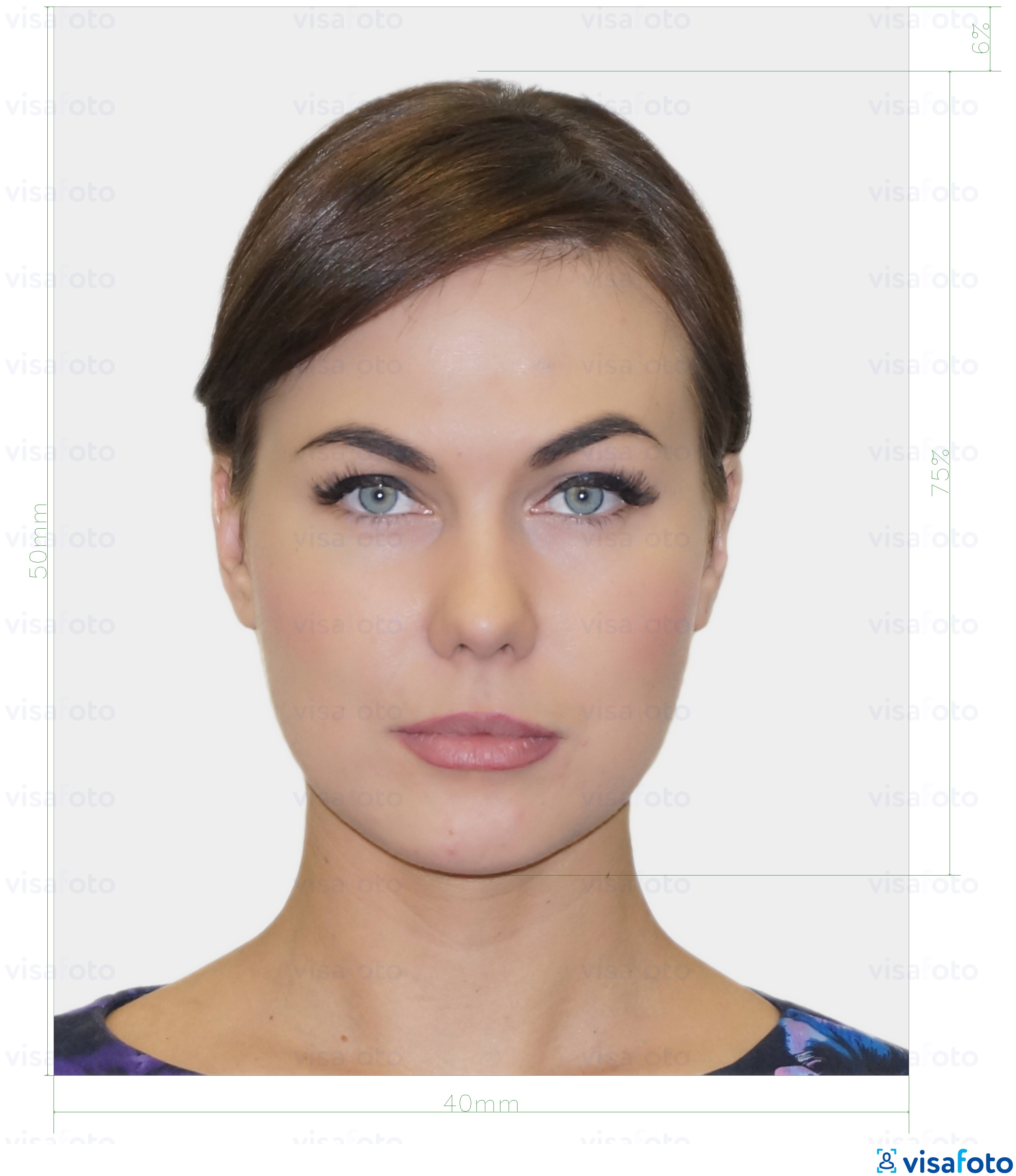 Exemples sur des photos pour Estonie Carte d'identité (ID-kaart) 40x50 mm (4x5 cm) avec les spécifications de taille exactes