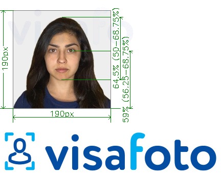 Exemples sur des photos pour Visa indien 190x190 px VFSglobal.com avec les spécifications de taille exactes