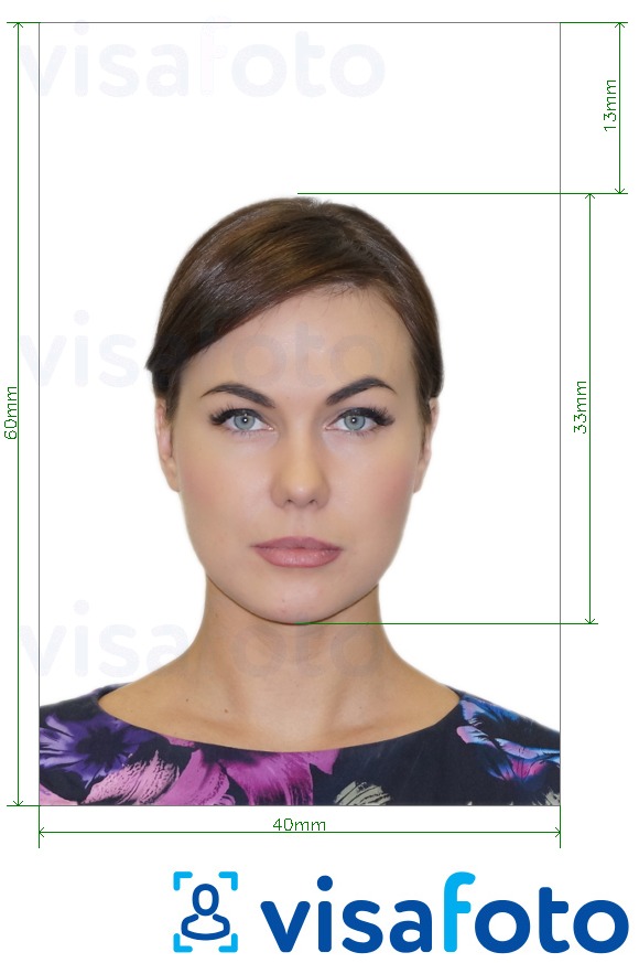 Exemples sur des photos pour Carte d'identité lituanienne 40x60 mm (4x6 cm) avec les spécifications de taille exactes