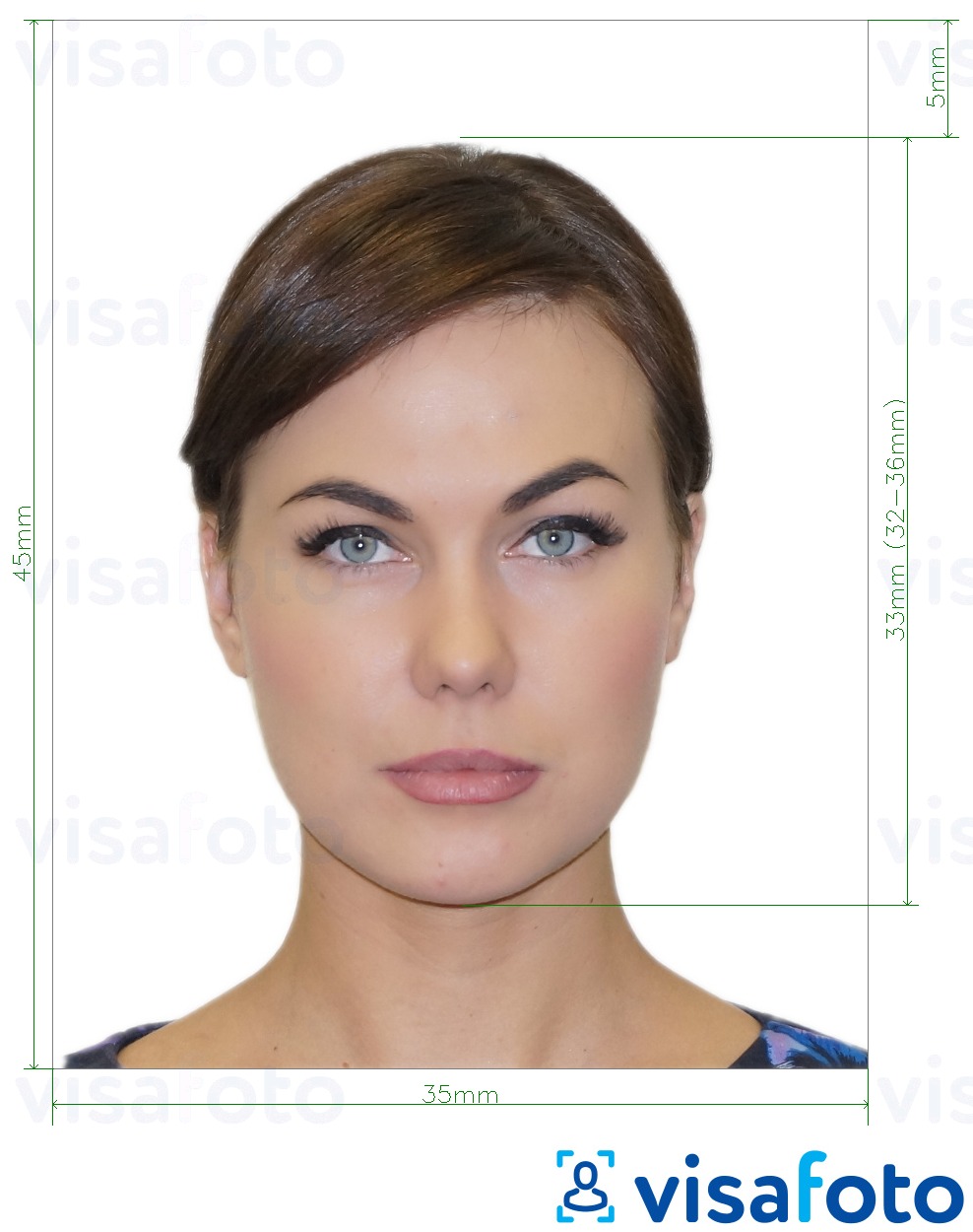 Exemples sur des photos pour ID Fan ID russe  pixels avec les spécifications de taille exactes