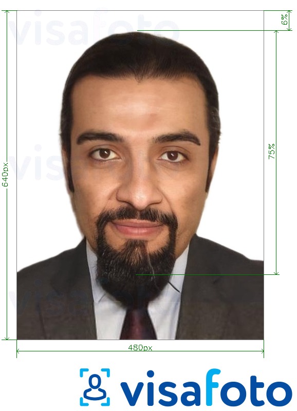 Exemples sur des photos pour Carte d'identité d'Arabie Saoudite Absher 640x480 pixel avec les spécifications de taille exactes