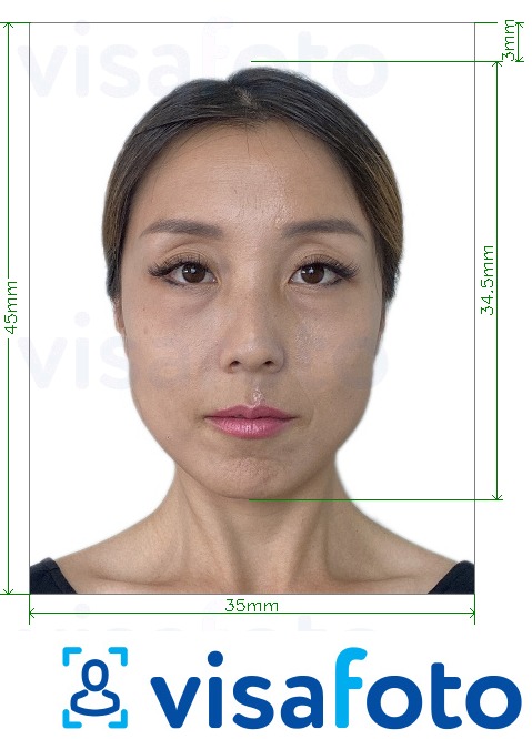 Exemples sur des photos pour Certificat de citoyenneté de Singapour 35x45 mm (3.5x4.5 cm) avec les spécifications de taille exactes