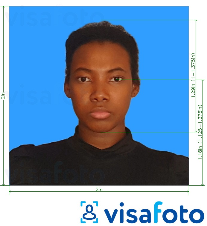 Exemples sur des photos pour Tanzanie Azania Bank 2x2 pouces fond bleu avec les spécifications de taille exactes