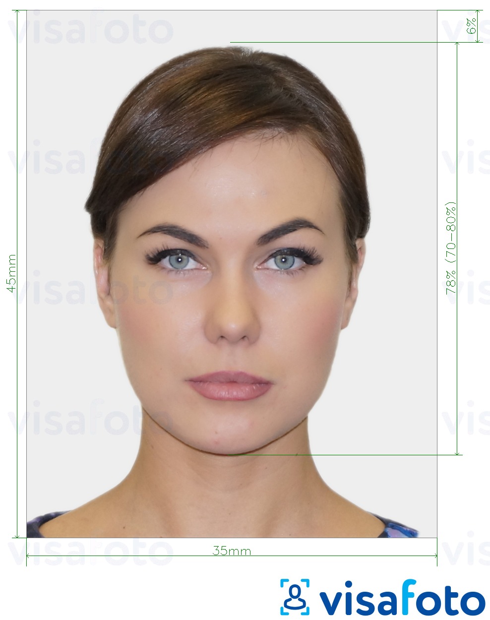 Exemples sur des photos pour Photo d'identité biométrique avec les spécifications de taille exactes